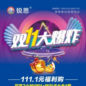 山西锐思教育双十一活动开始啦！